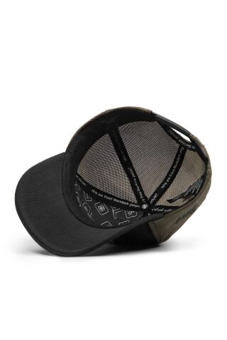 Blackbörk El Patron Logolu Siyah-Haki Premium Trucker Şapka