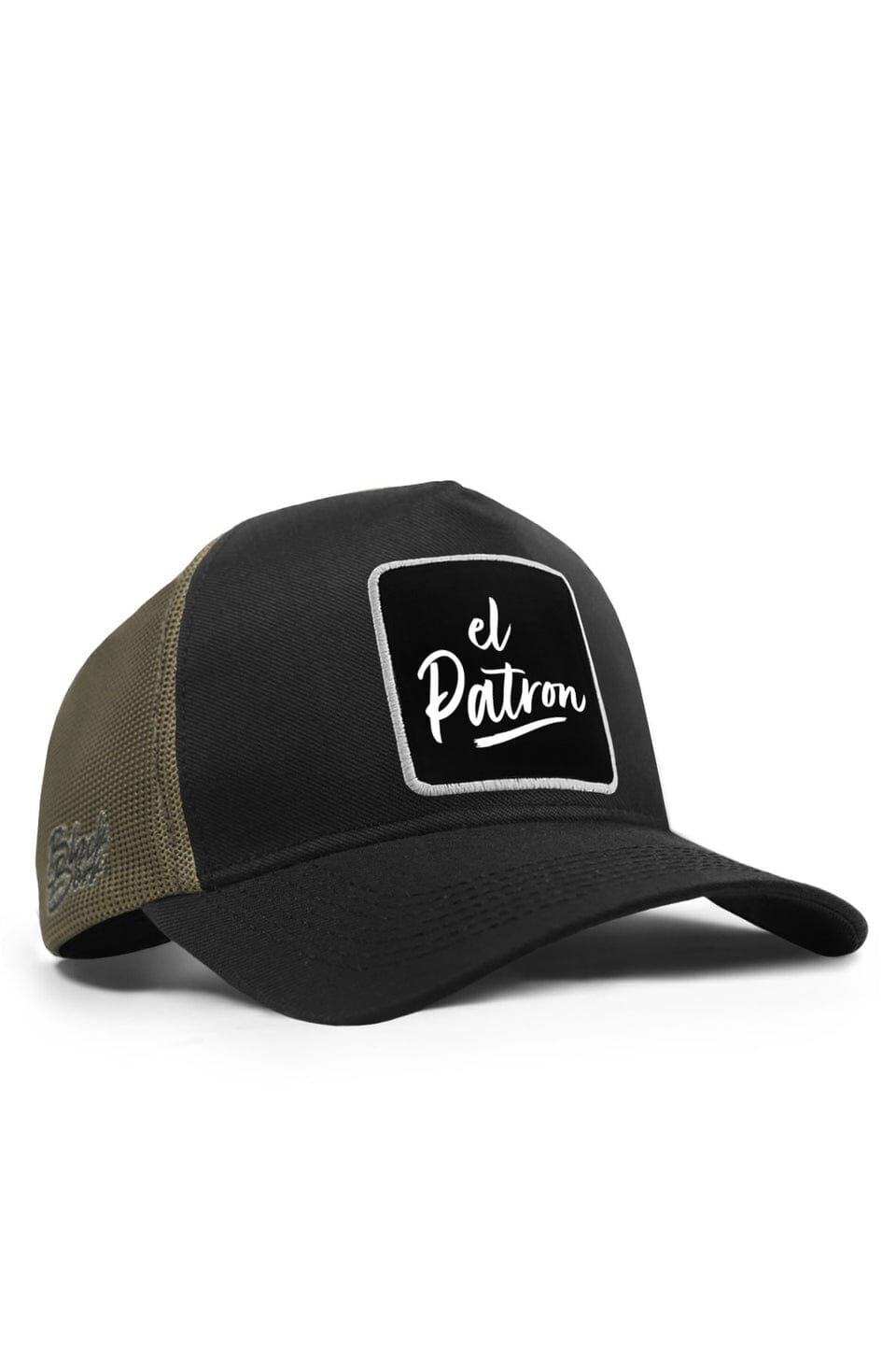 Blackbörk El Patron Logolu Siyah-Haki Premium Trucker Şapka