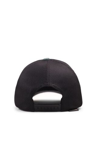 Kurt Logolu Cordura Siyah-Petrol Yeşili Trucker Şapka