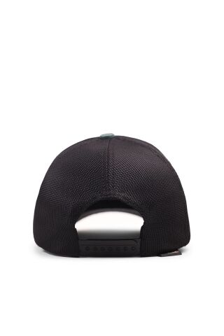 Kurt Logolu Cordura Siyah-Petrol Yeşili Trucker Şapka