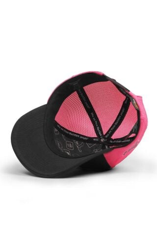 Ayı Logolu Siyah-Pembe Trucker Şapka