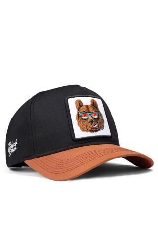 Ayı Logolu Kiremit-Siyah Beyzbol Şapka