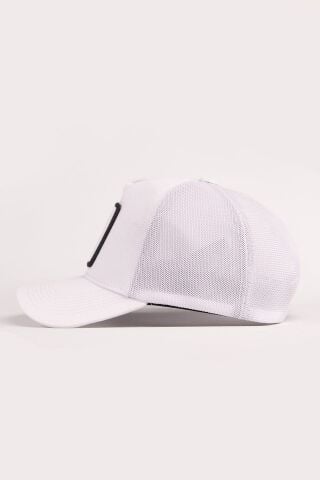 Aslan Logolu Beyaz Trucker Şapka