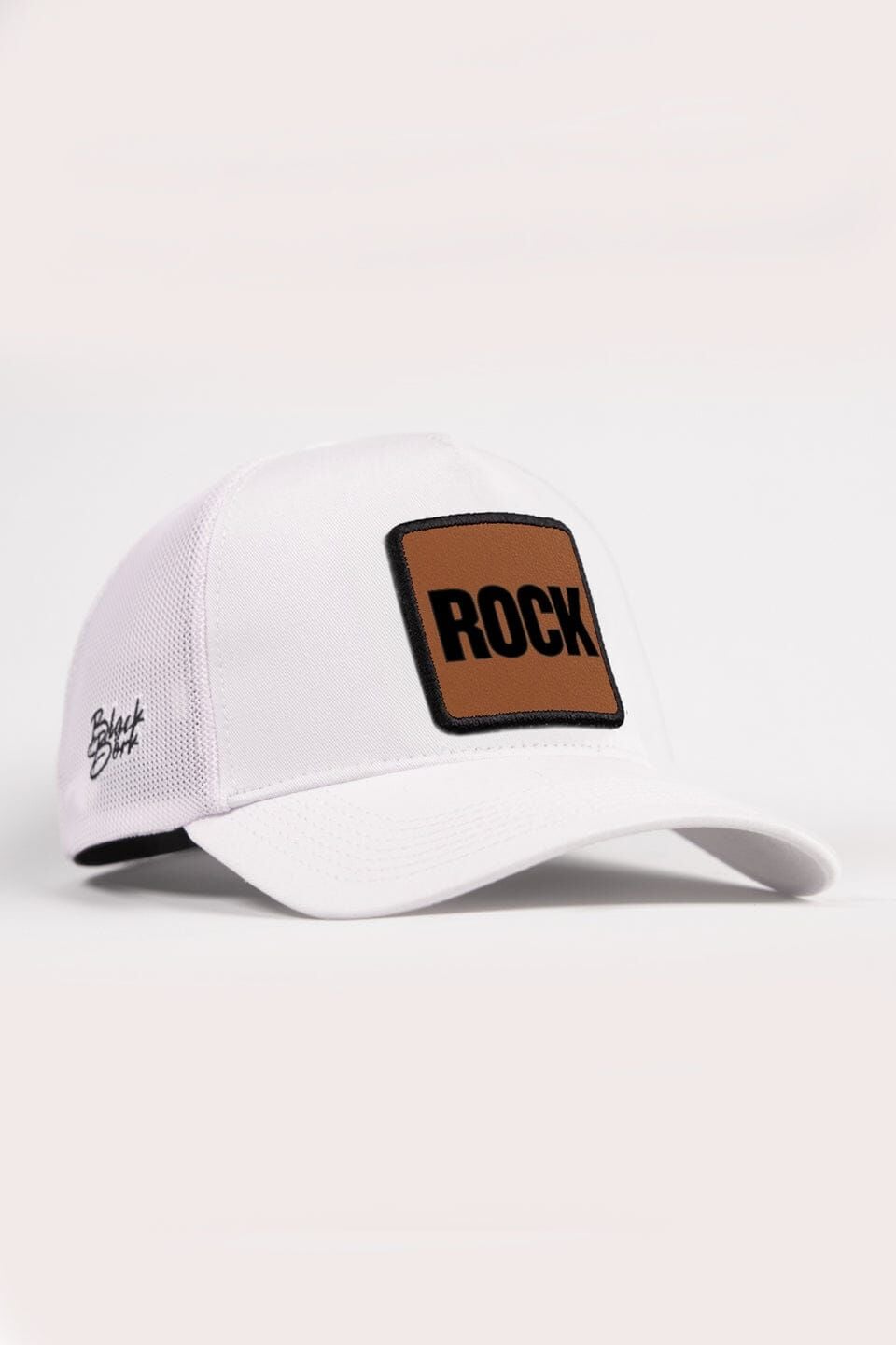 Rock Logolu Beyaz Trucker Şapka