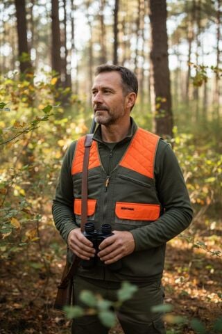 Hunthink Premium Haki - Turunculu Avcı Yeleği