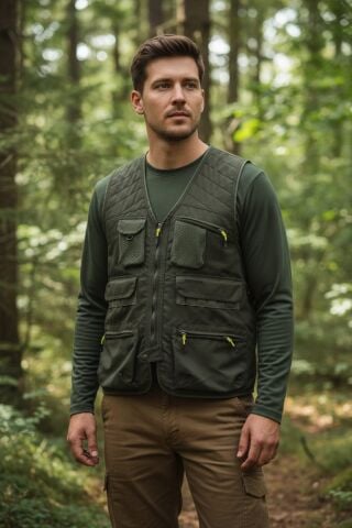 Hunthink Premium Haki Avcı Yeleği